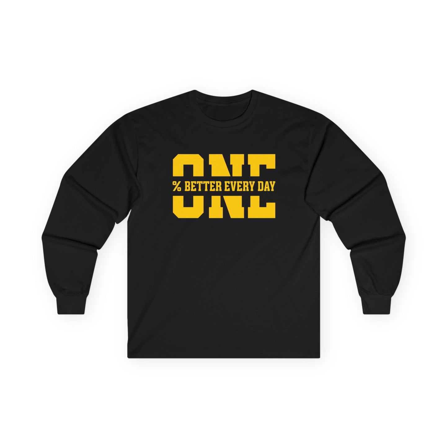1% Better Every Day Long Sleeve Tee (front design) – Discipline Club Shirt