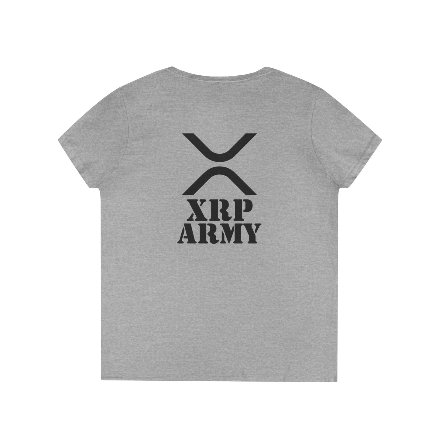 XRP Army Ladies' Tee (front logo + back design) Ladies V-Neck T-Shirt