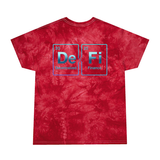 Decentralized Finance Tie-Dye Tee (front logo + back design) – Crypto Vault Shirt