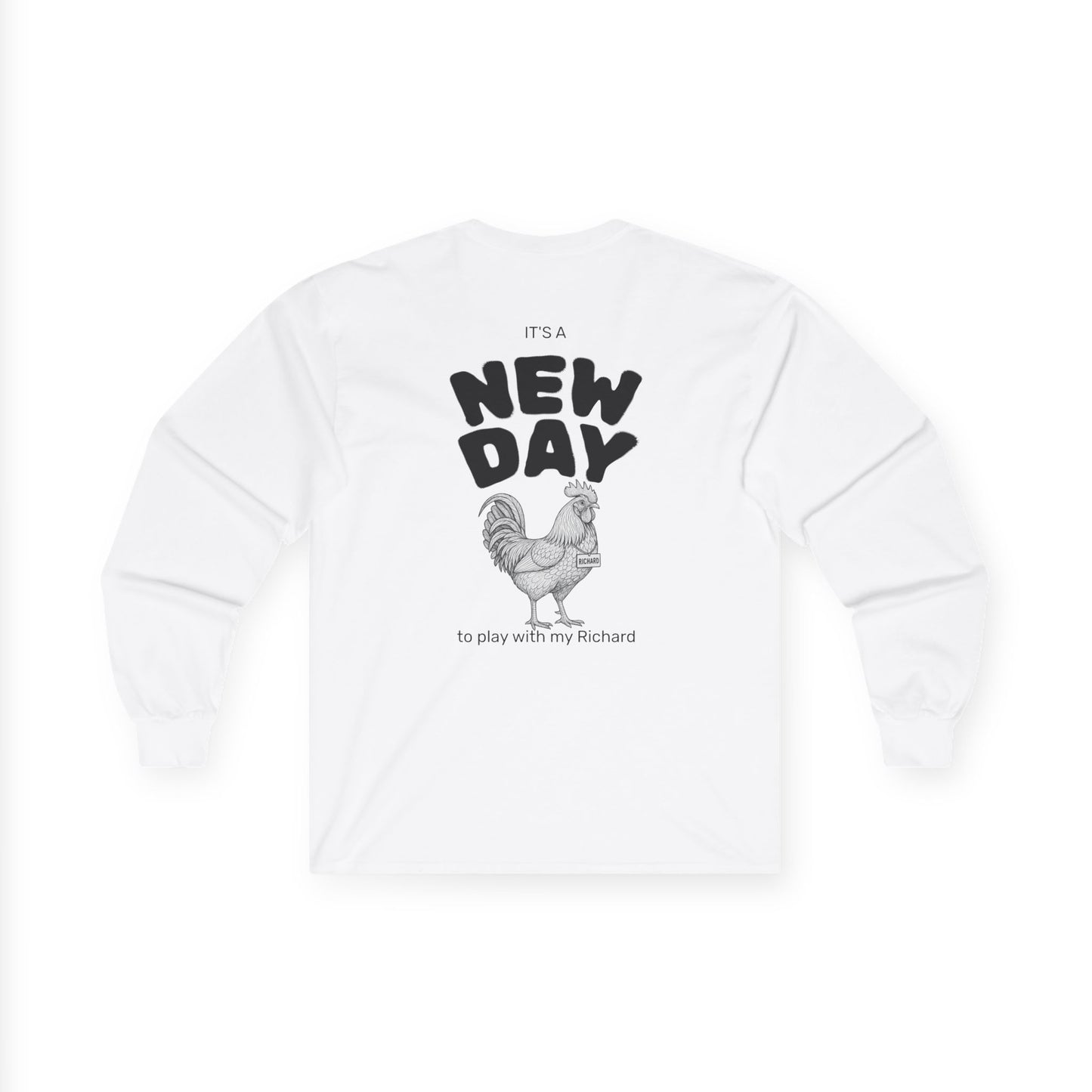 Richard Long Sleeve Tee (front logo + back design) - Meme Apparel
