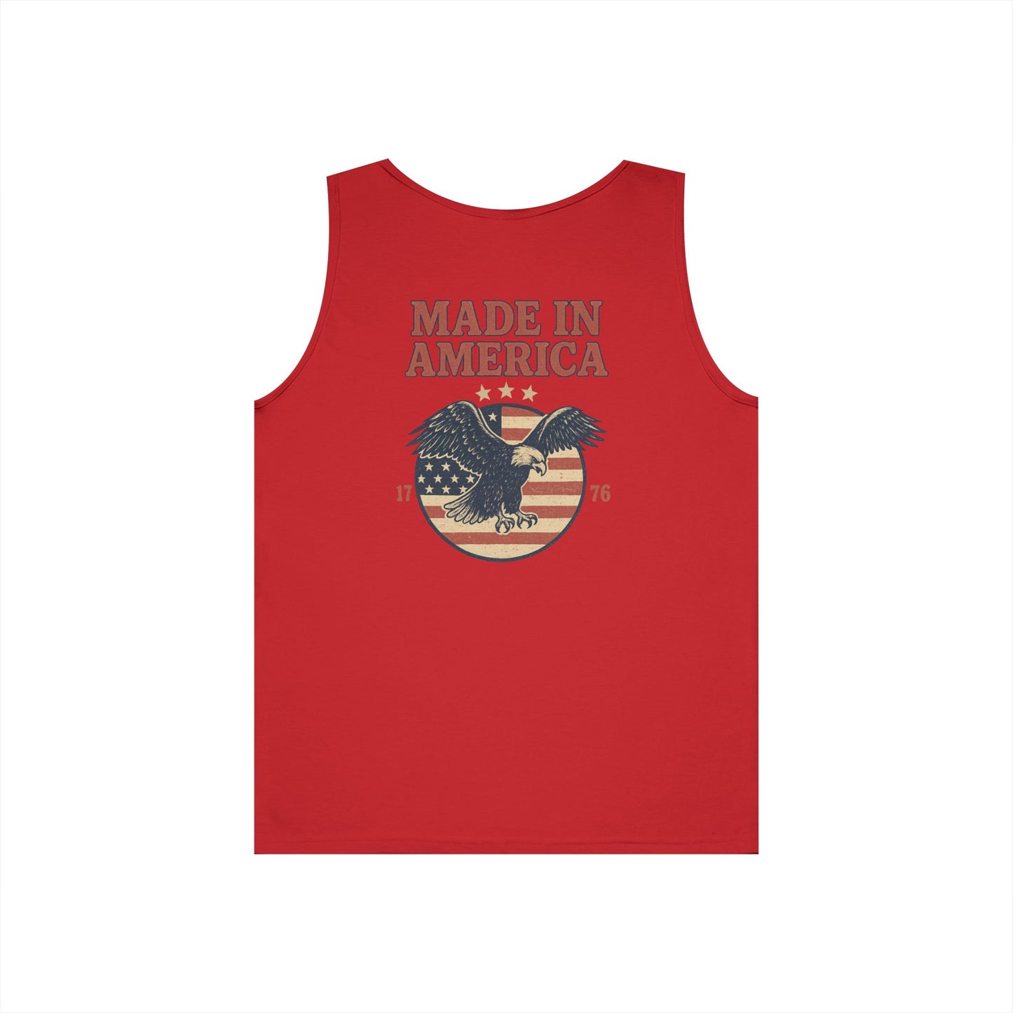 Made in America Tank Top (front logo + back design) – American Pride Shirt
