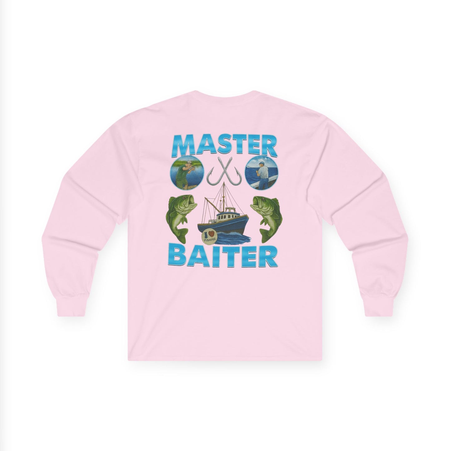 Master Baiter Long Sleeve Tee (front logo + back design) - Meme Apparel