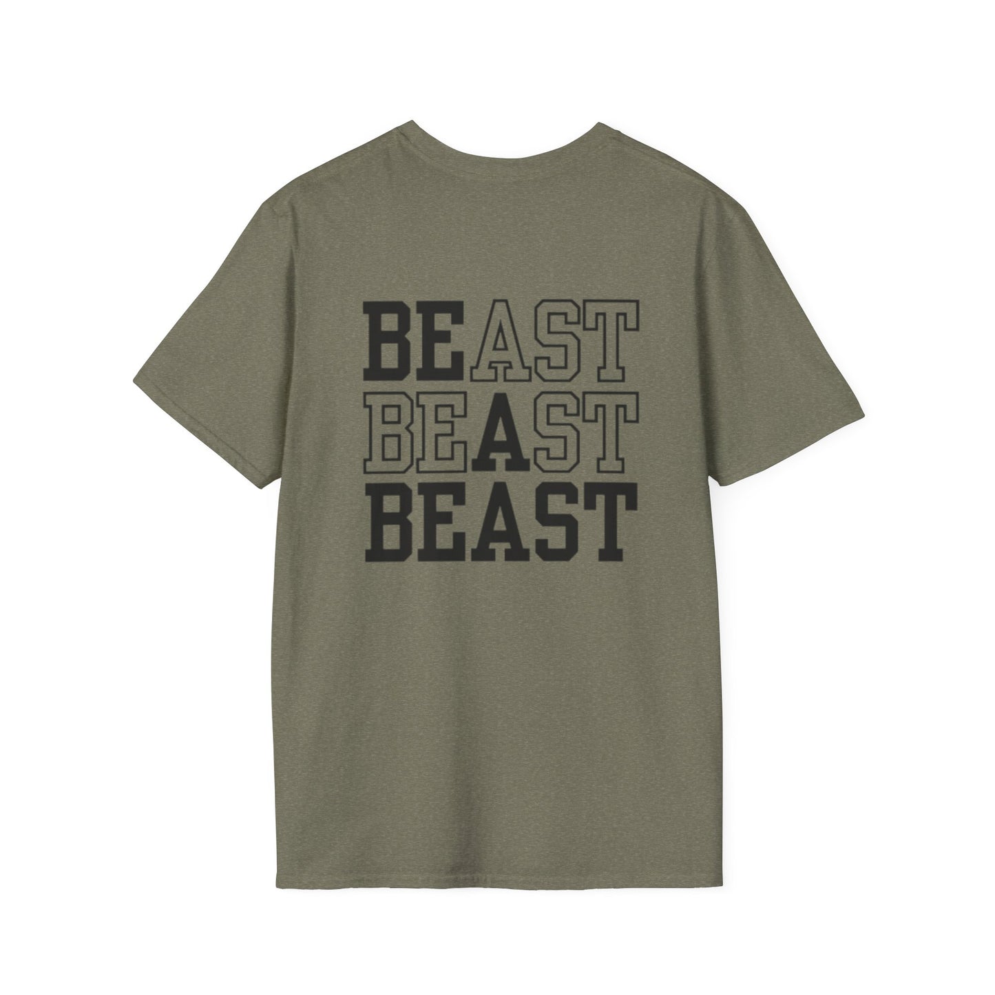 Be a Beast Tee (front logo + back design) – Discipline Club Shirt