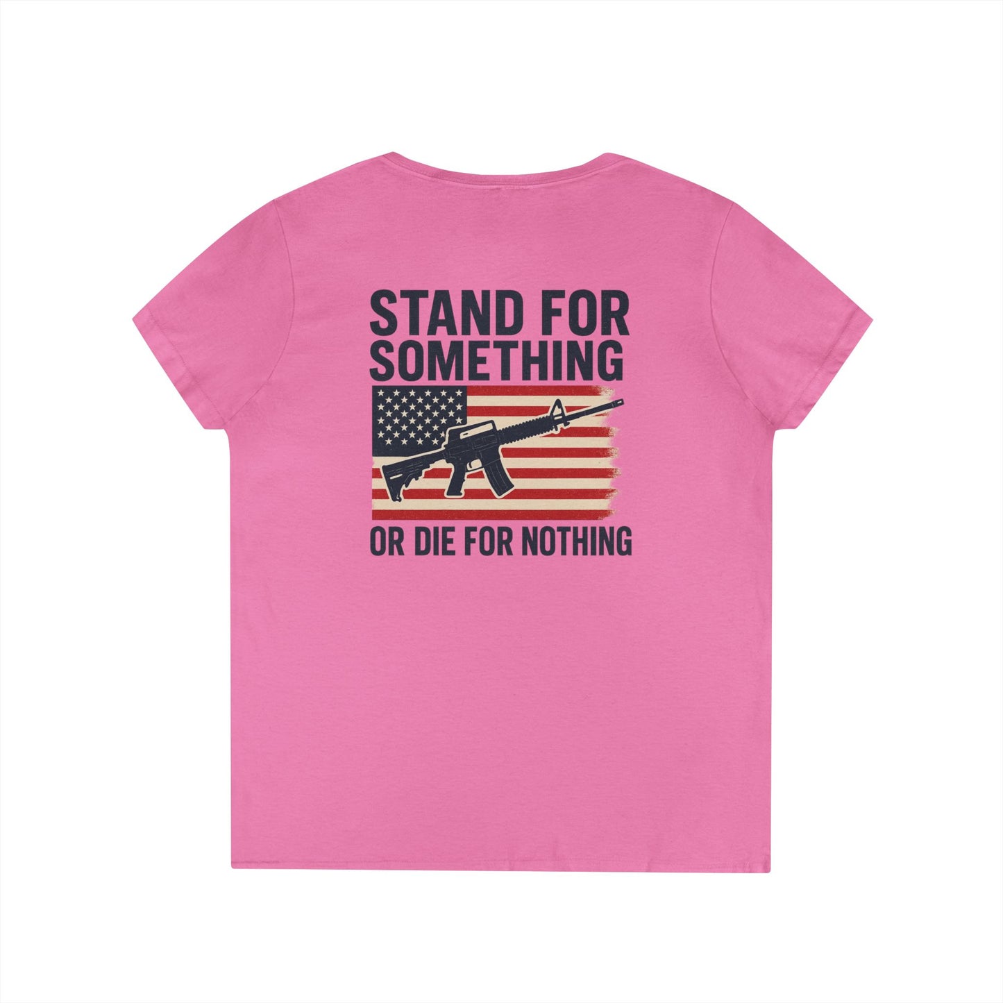 Stand for Something Tee (front logo + back design) – American Pride V-Neck