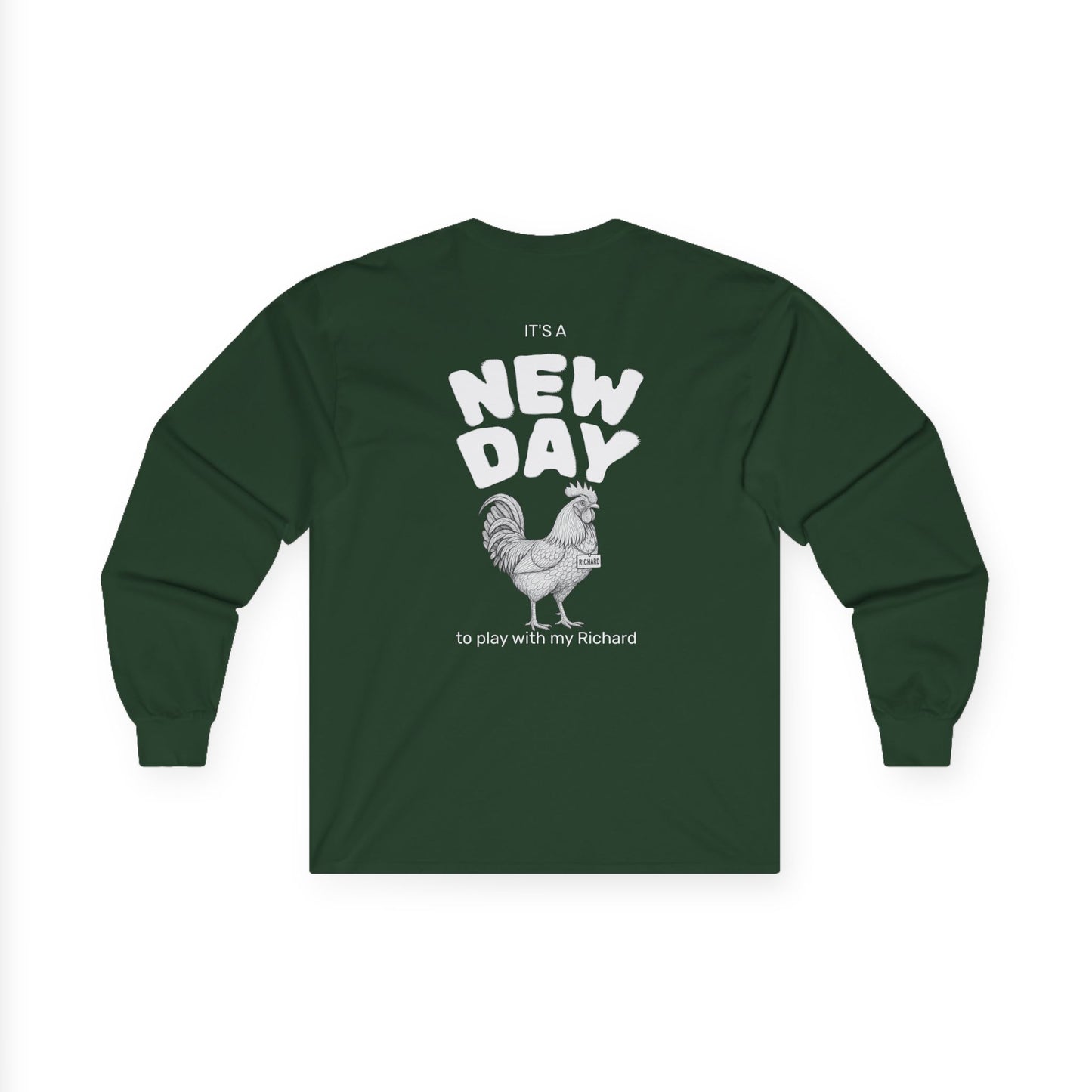 Richard Long Sleeve Tee (front logo + back design) - Meme Apparel