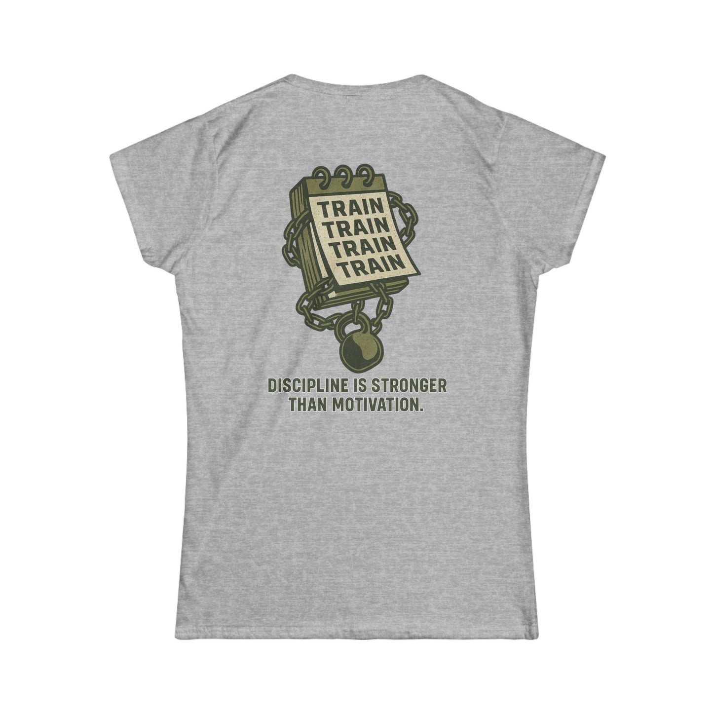 Train, Train, Train Women's Tee (front logo + back design) – Gym Apparel