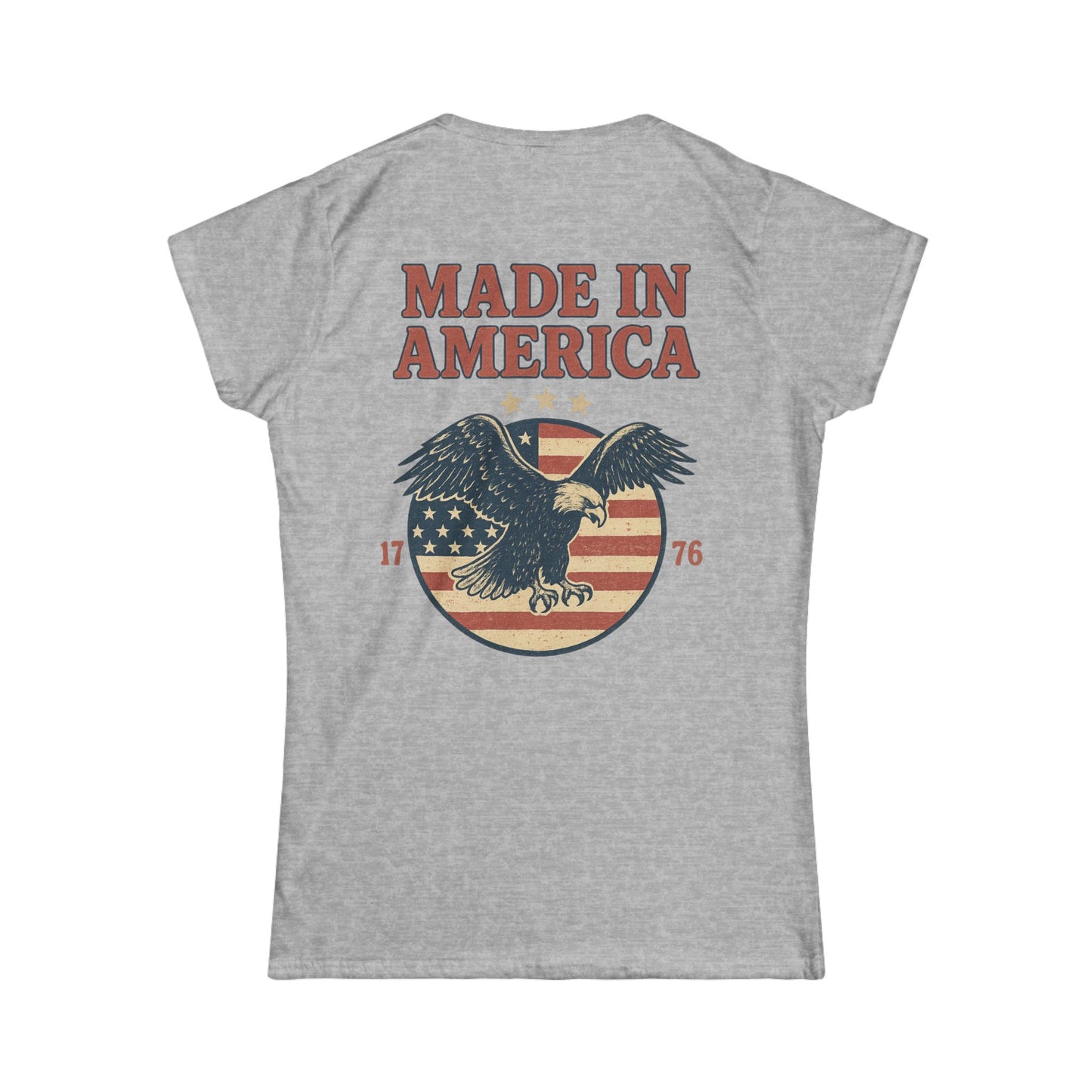 Made in America Tee (front logo + back design) – American Pride Women’s T-Shirt