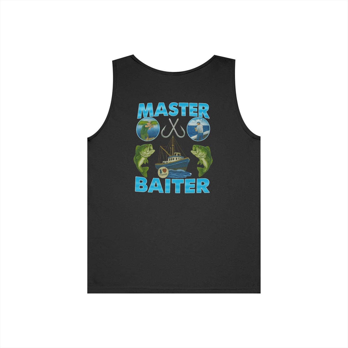 Master Baiter Tank Top (front logo + back design) - Meme Apparel