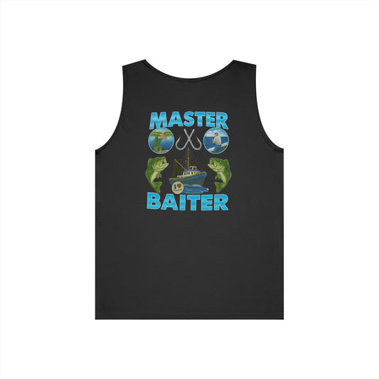 Master Baiter Tank Top (front logo + back design) - Meme Apparel