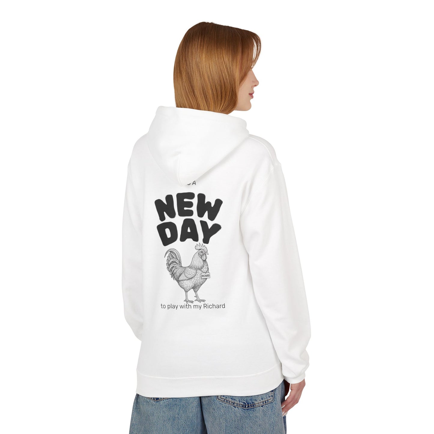 Richard Midweight Softstyle Fleece Hoodie (front logo + back design) - Meme Apparel