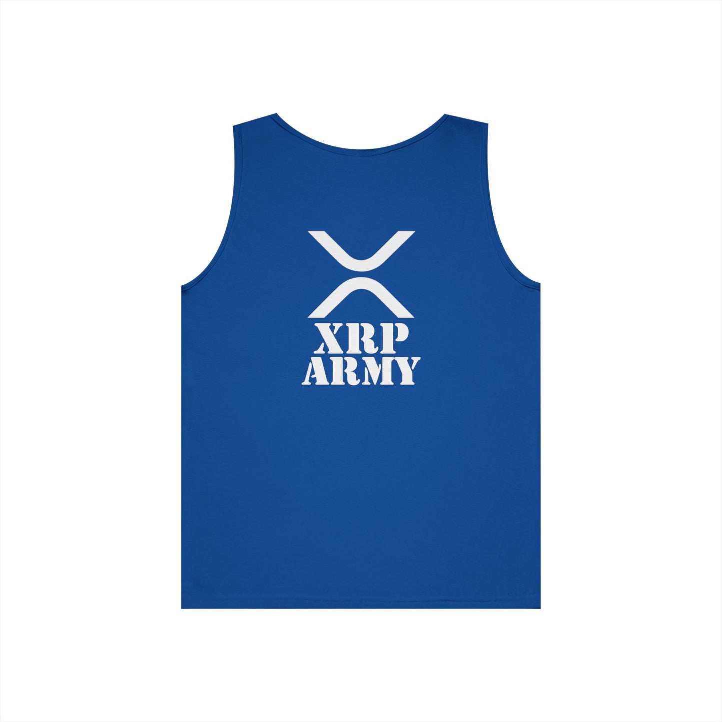 XRP Army Tank Top (front logo + back design) – Crypto Vault Shirt
