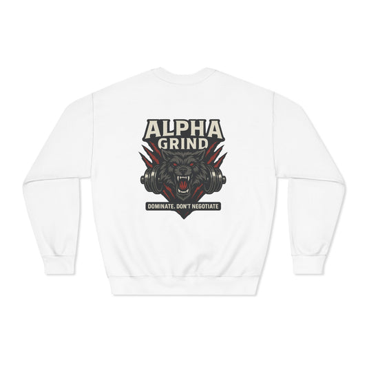 Dominate DryBlend Crewneck Sweatshirt (front logo + back design) – Gym Apparel