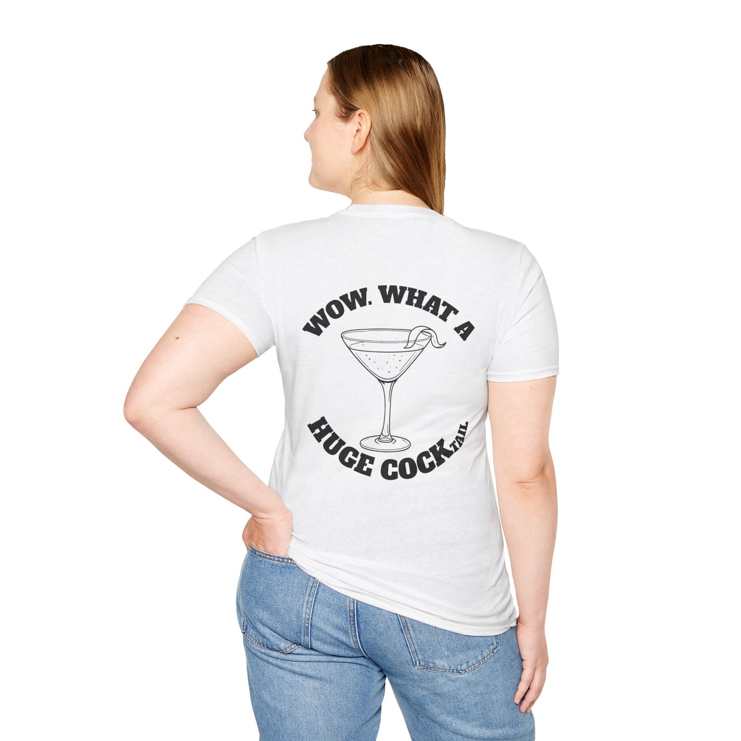 Huge Cocktail T-Shirt (front logo + back design) - Meme Apparel