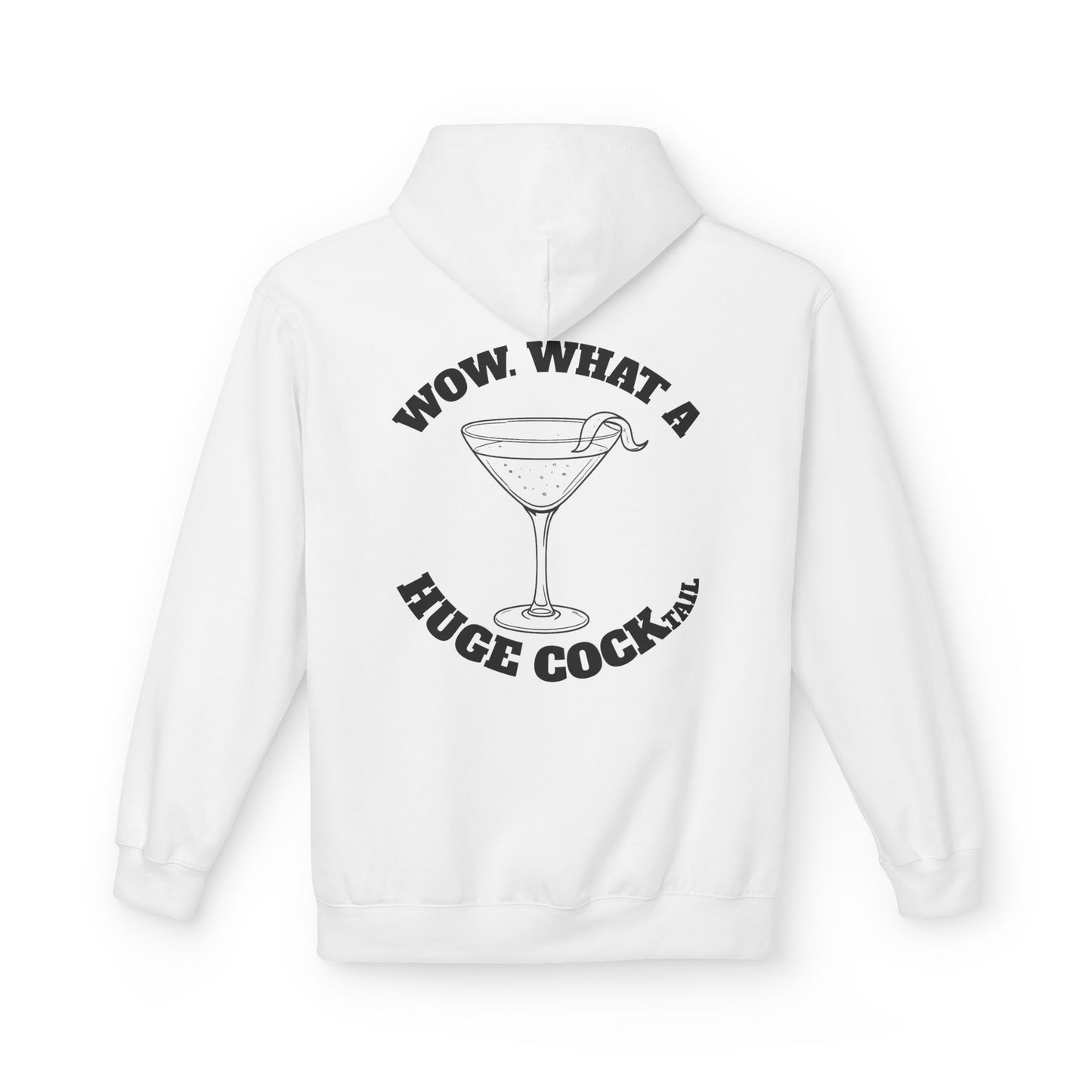 Huge Cocktail Midweight Softstyle Fleece Hoodie (front logo + back design) - Meme Apparel