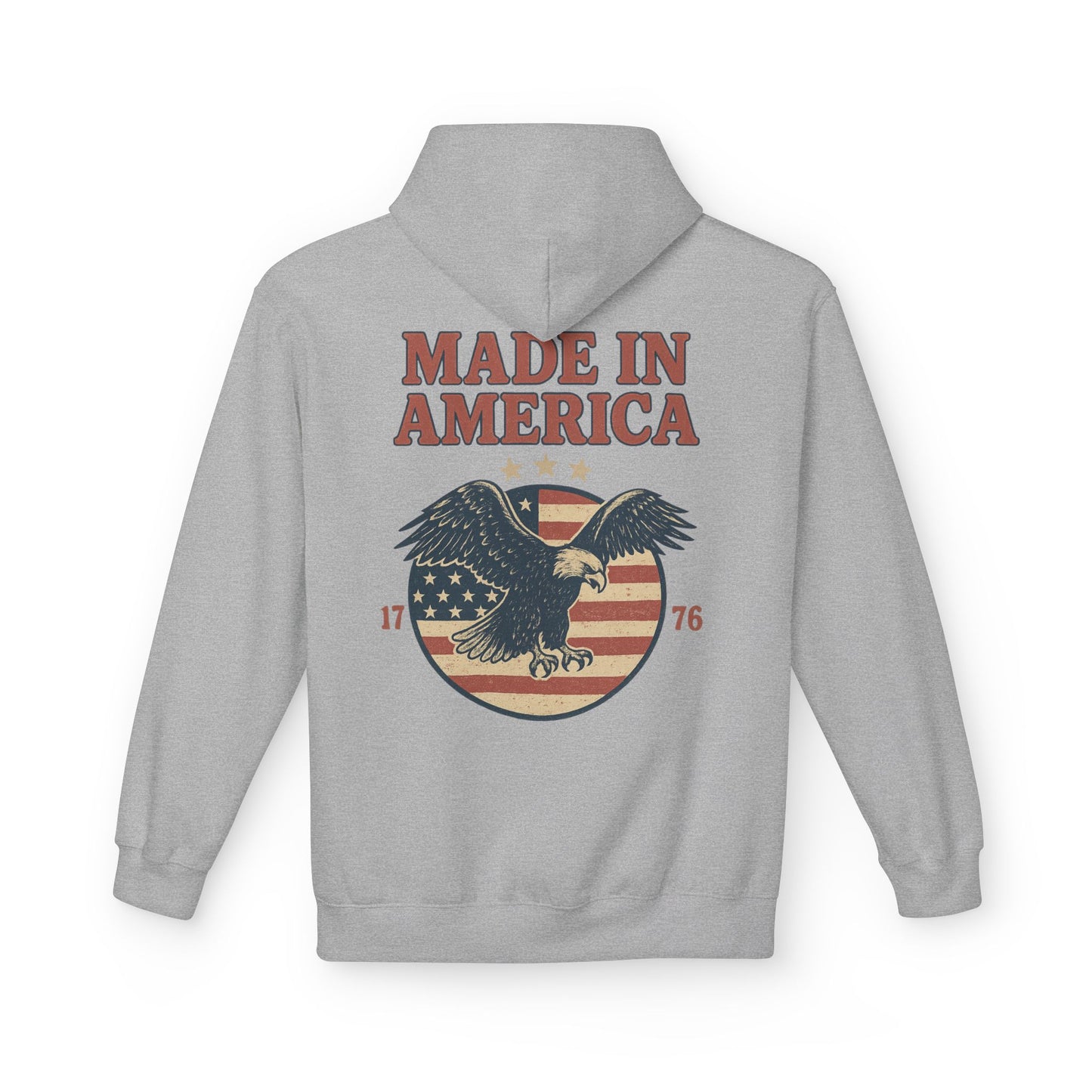 Made in America Hoodie (front logo + back design) – American Pride Pullover