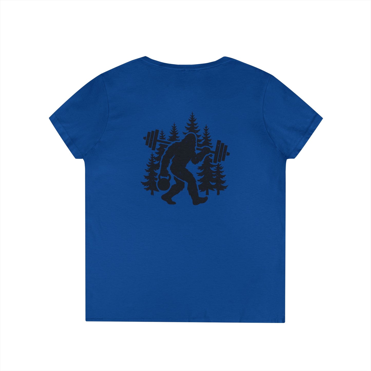 Bigfoot Gains Tee (front logo + back design) – Discipline Club Ladies V-Neck