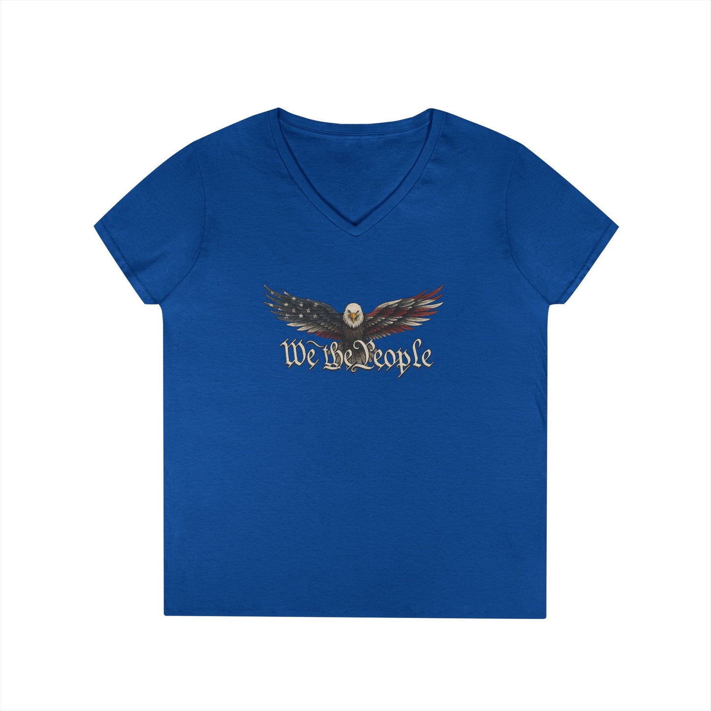 We the People Tee (front design) – American Pride Ladies V-Neck