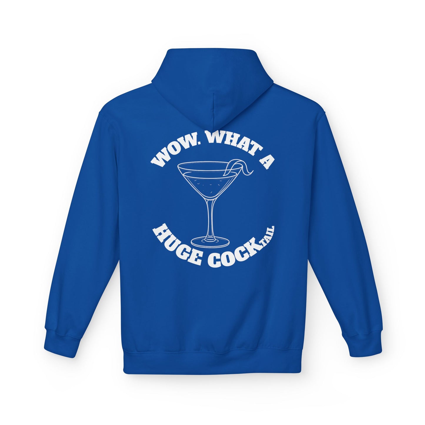 Huge Cocktail Midweight Softstyle Fleece Hoodie (front logo + back design) - Meme Apparel