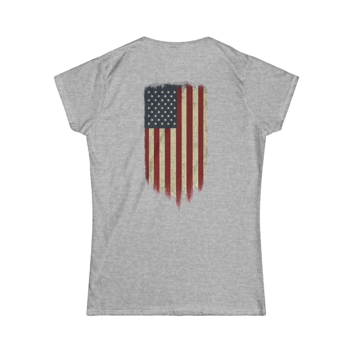American Flag Tee (front logo + back design) – American Pride Women’s T-Shirt