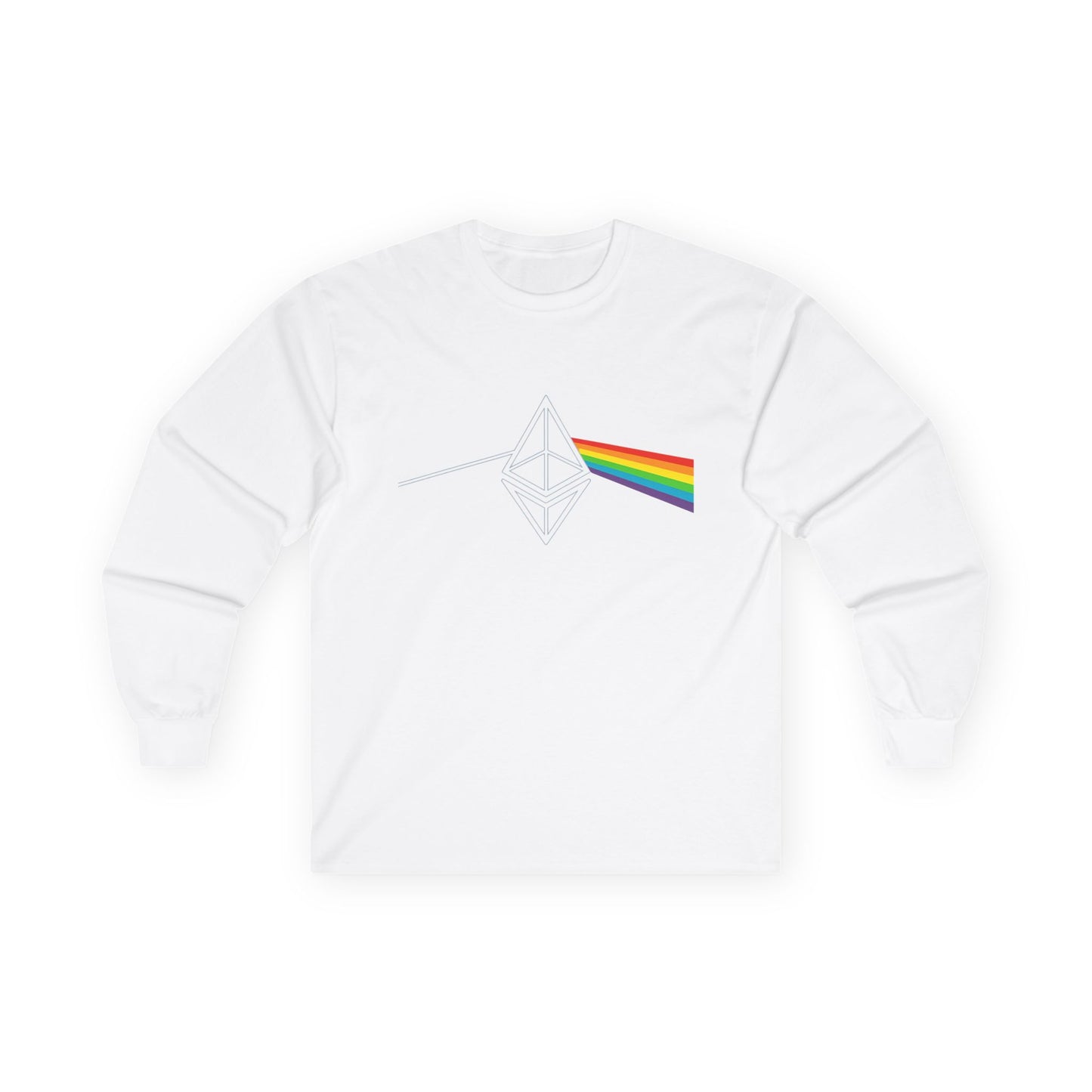 Ethereum Dark Side of the Moon Long Sleeve Tee (front design) – Crypto Vault Shirt