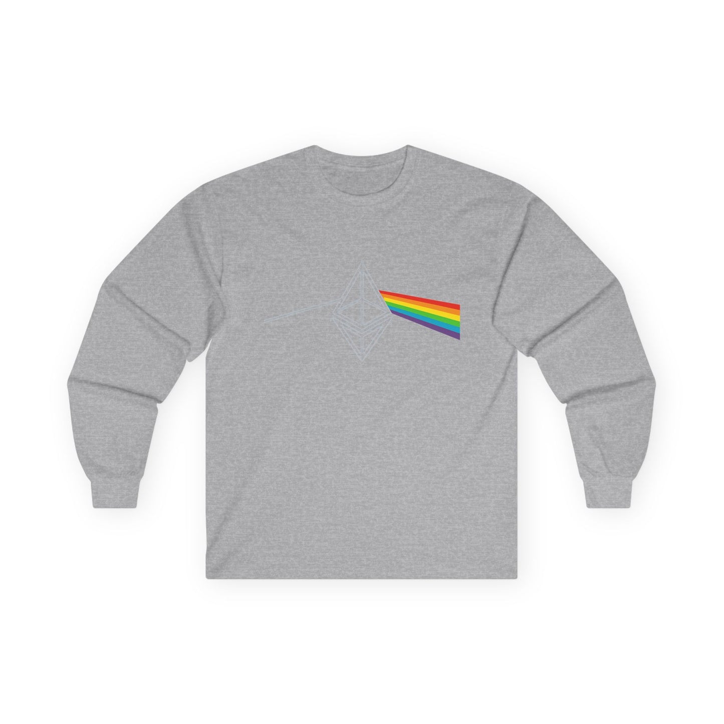 Ethereum Dark Side of the Moon Long Sleeve Tee (front design) – Crypto Vault Shirt