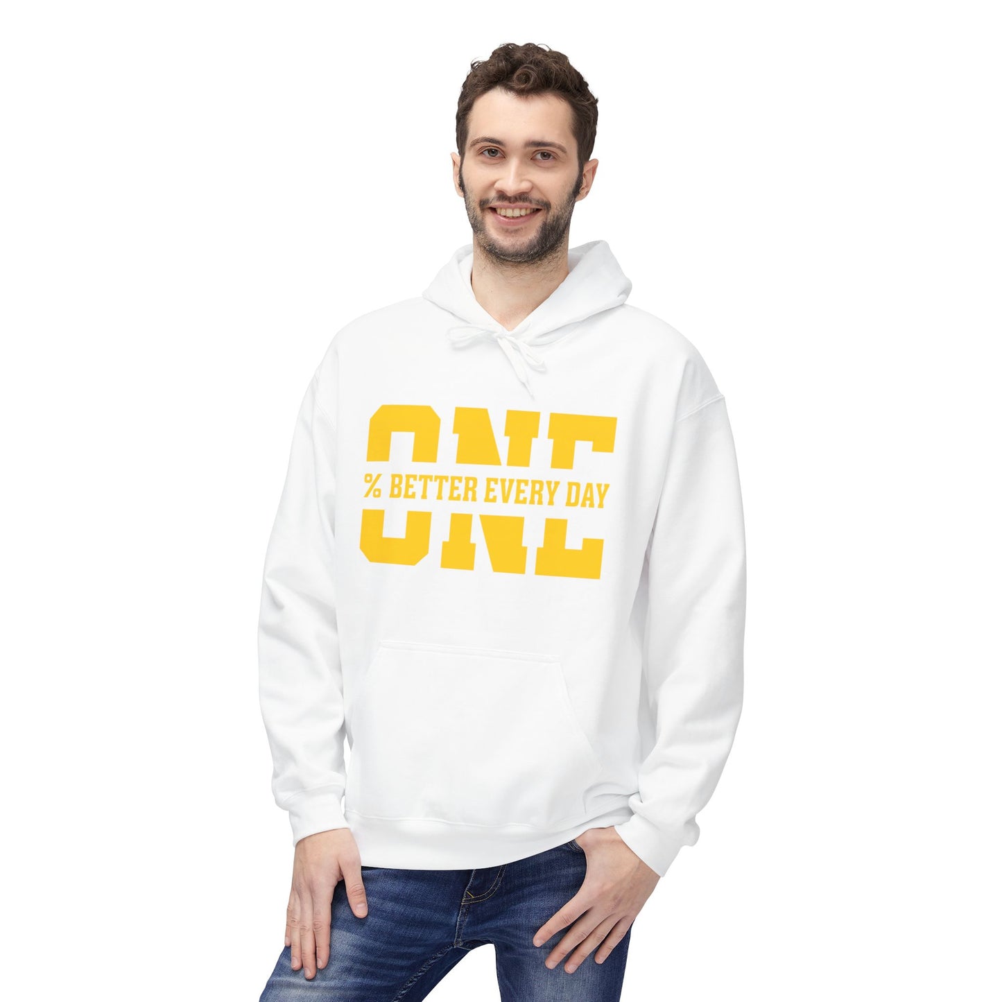 1% Better Every Day Hoodie (front design) – Discipline Club Pullover