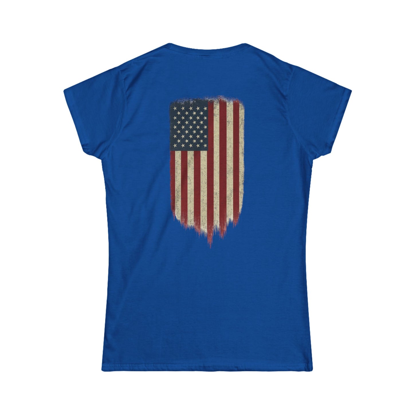 American Flag Tee (front logo + back design) – American Pride Women’s T-Shirt