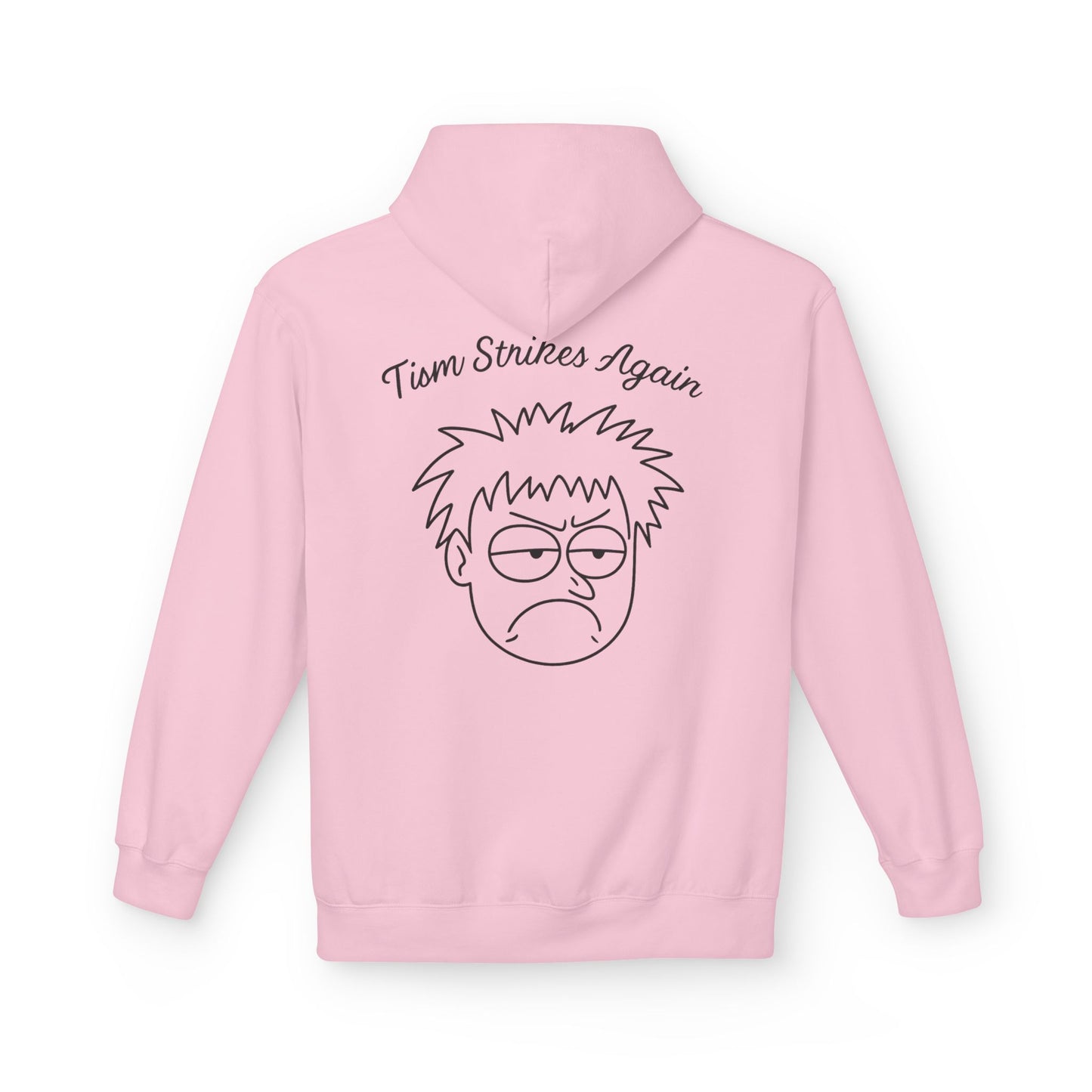 Tism Strikes Again Midweight Softstyle Fleece Hoodie (front logo + back design) - Meme Apparel