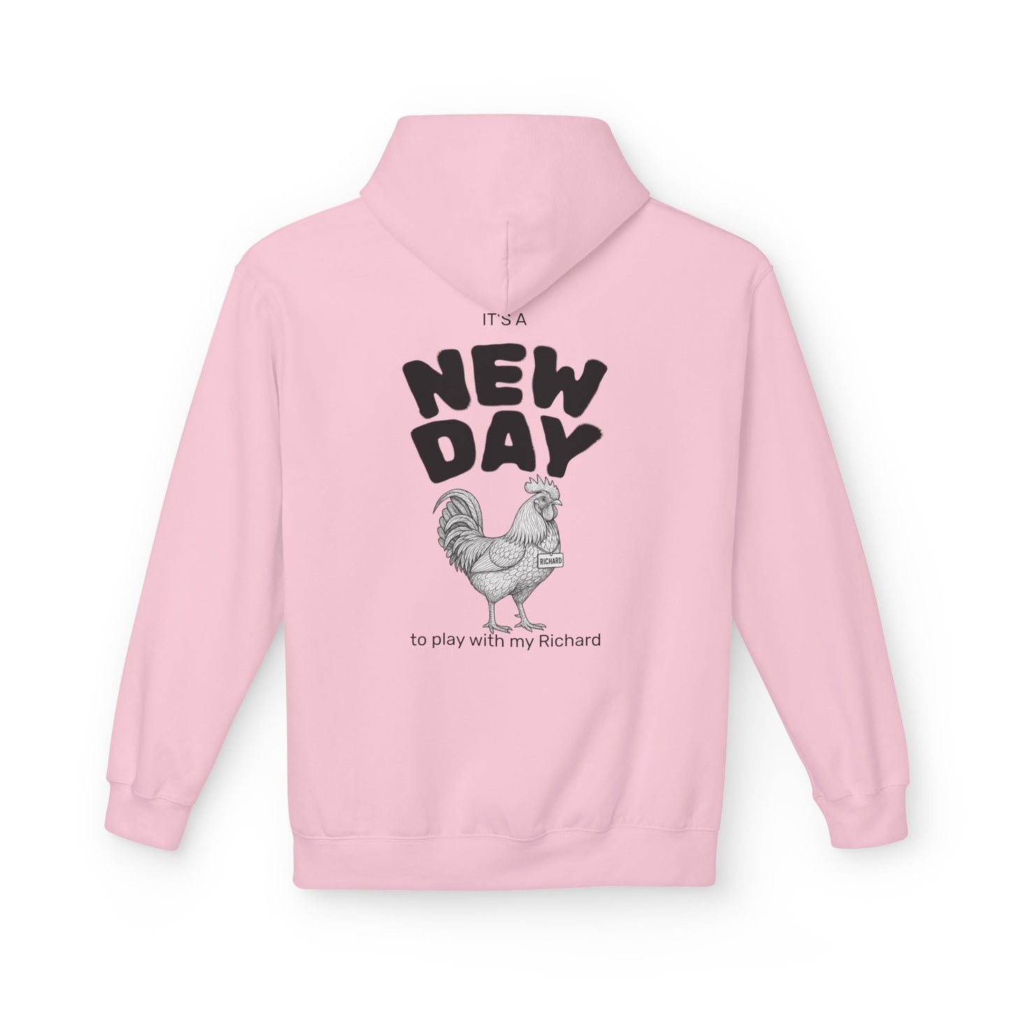 Richard Midweight Softstyle Fleece Hoodie (front logo + back design) - Meme Apparel