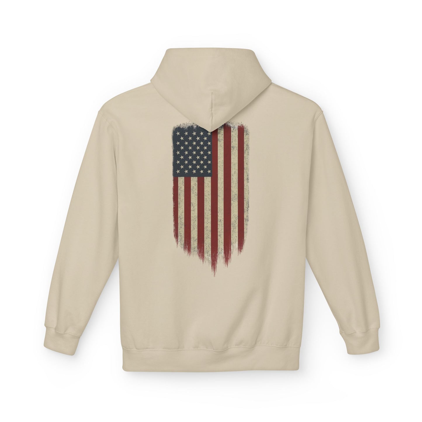 American Flag Hoodie (front logo + back design) – American Pride Pullover
