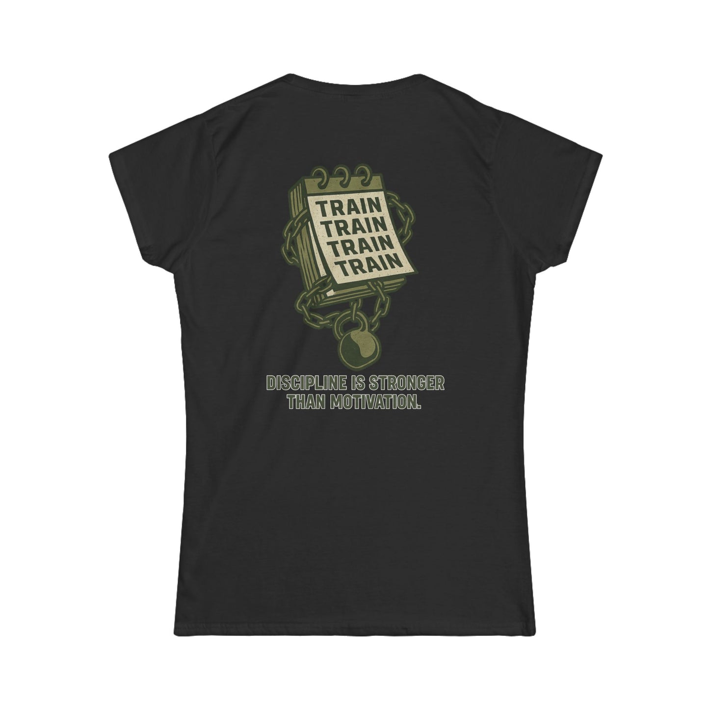 Train, Train, Train Women's Tee (front logo + back design) – Gym Apparel