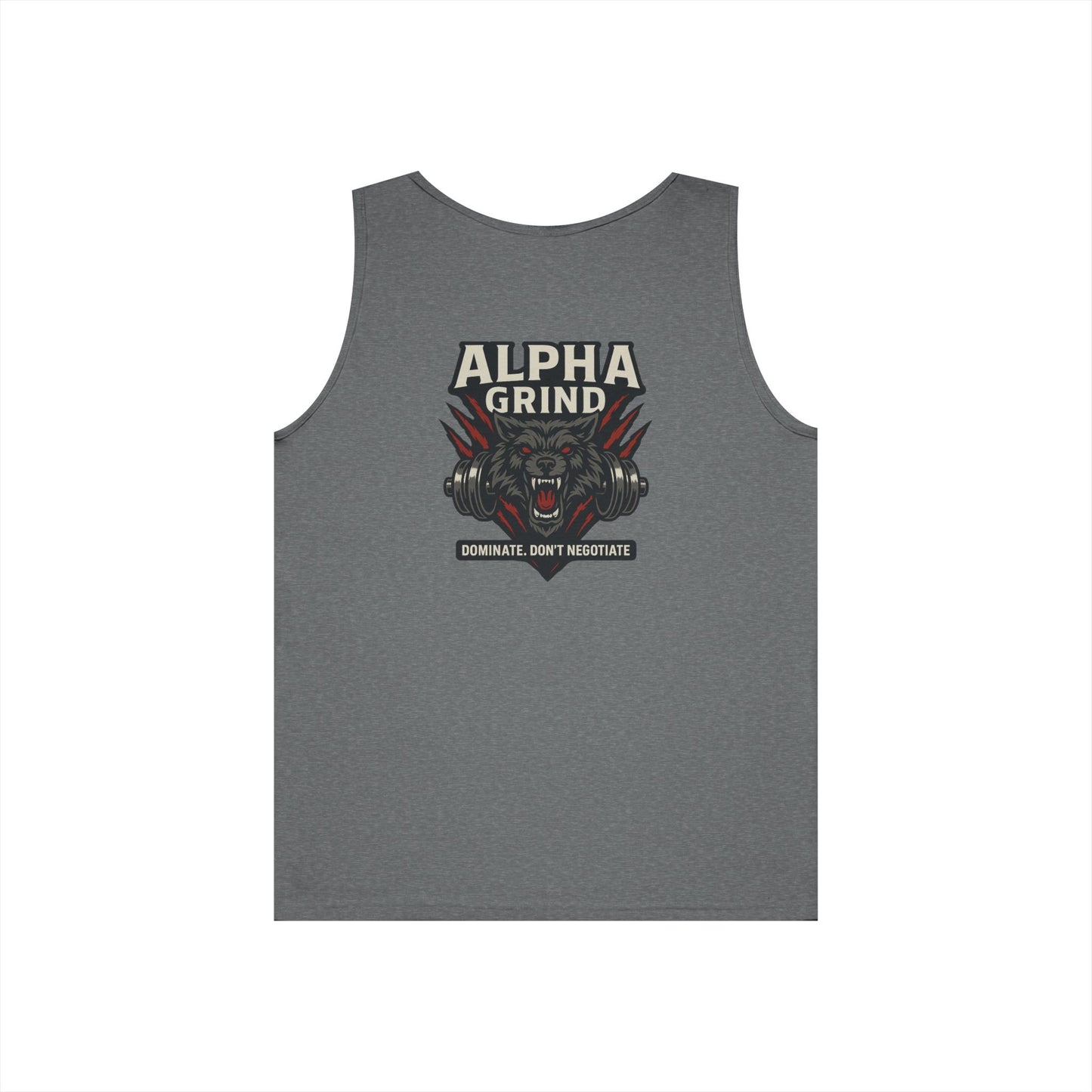 Dominate Tank Top (front logo + back design) – Gym Apparel