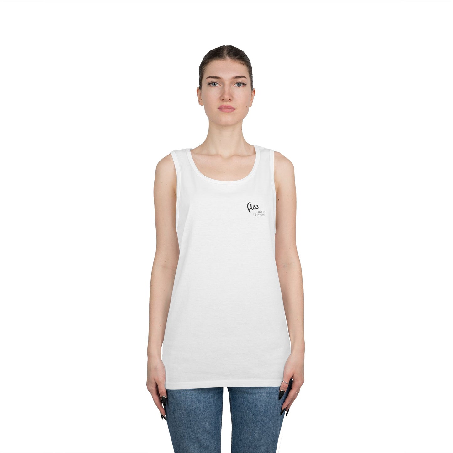 Ass Over Titties Tank Top (front logo) - Meme Apparel
