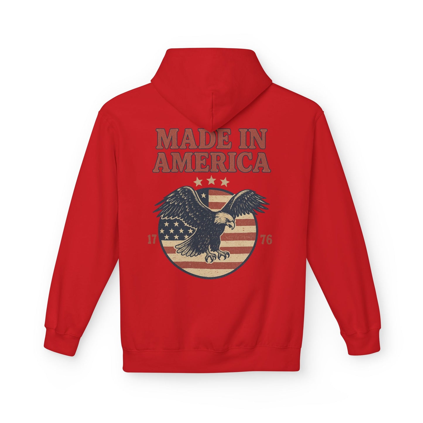 Made in America Hoodie (front logo + back design) – American Pride Pullover
