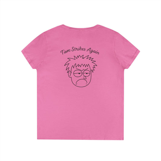 Tism Strikes Again V-Neck Tee (front logo + back design) – Meme Apparel