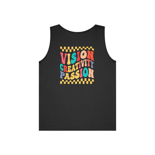 Vision Creativity Passion Tank Top (front logo + back design) – Meme Culture Shirt