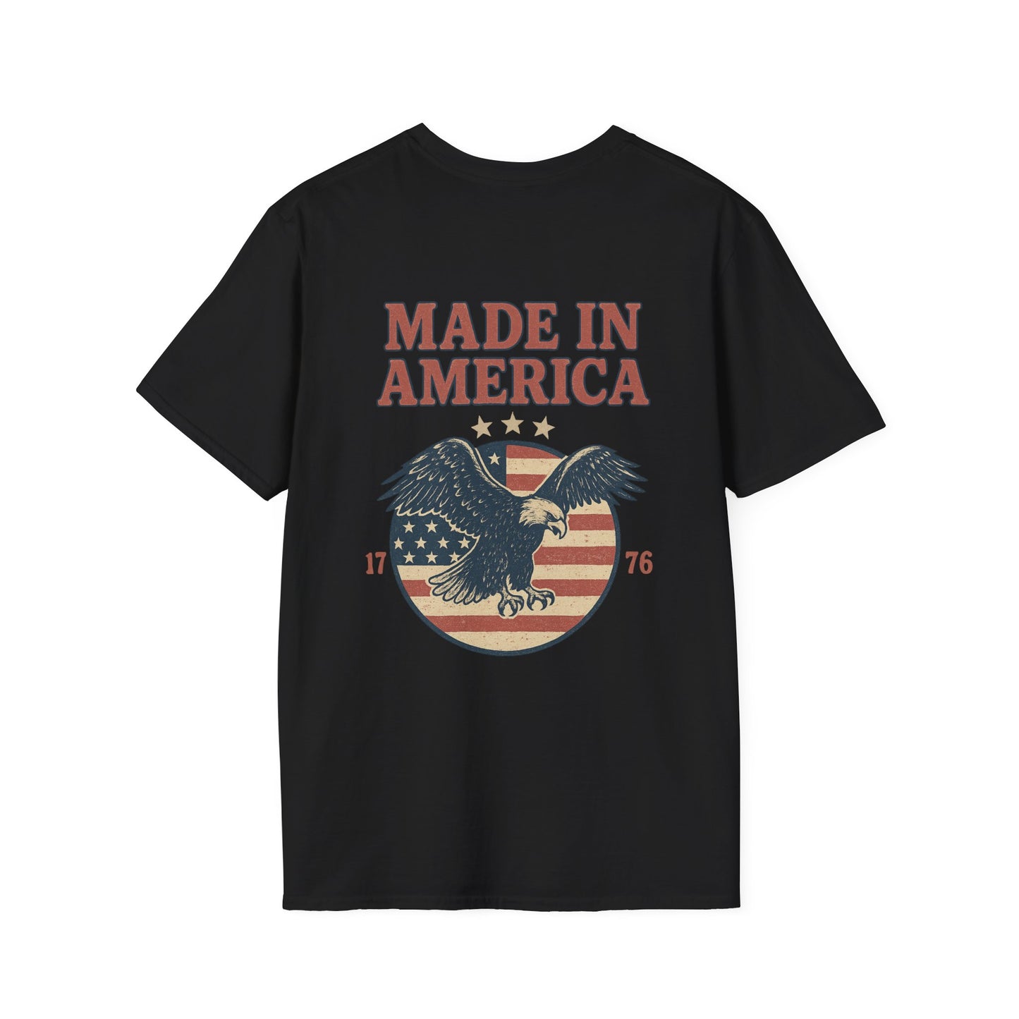 Made in America Tee (front logo + back design) – American Pride T-Shirt