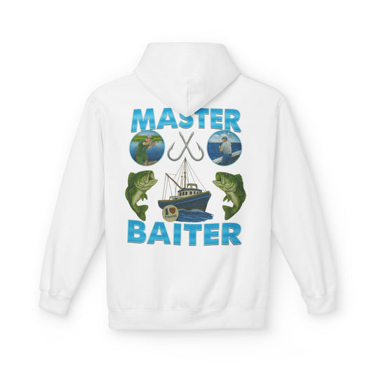 Master Baiter Midweight Softstyle Fleece Hoodie (front logo + back design) - Meme Apparel