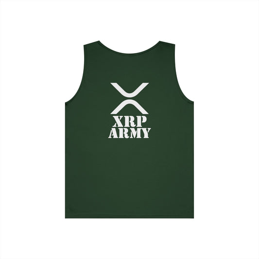 XRP Army Tank Top (front logo + back design) – Crypto Vault Shirt