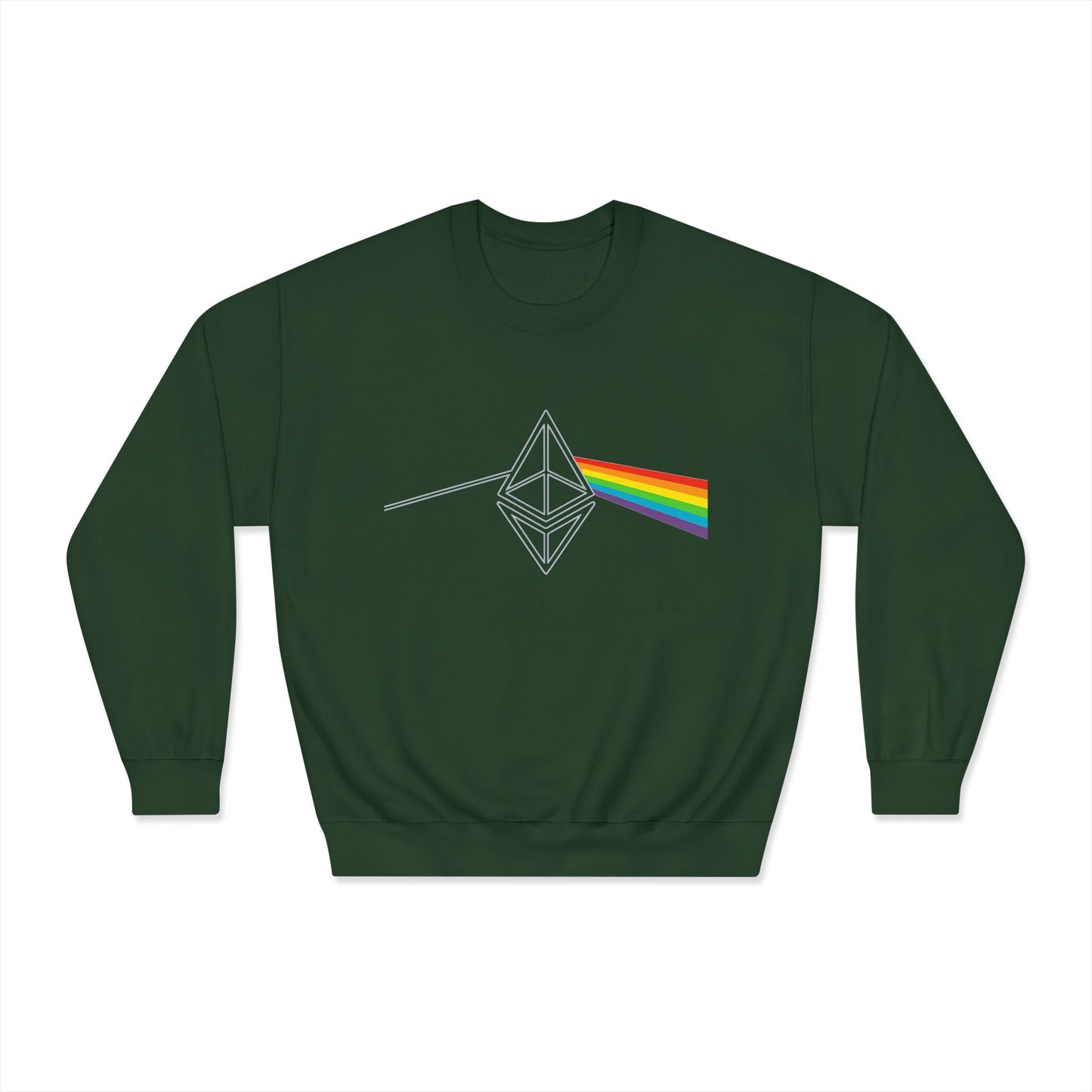 Ethereum Dark Side of the Moon Crewneck Sweatshirt (front design) – Crypto Vault Pullover
