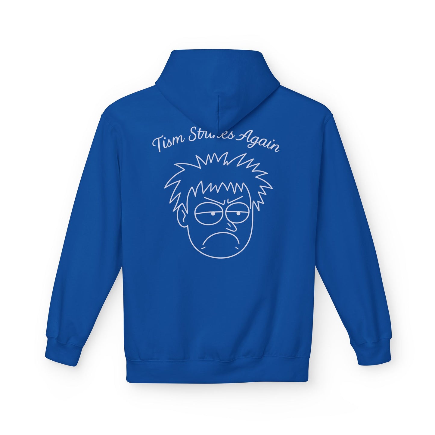 Tism Strikes Again Midweight Softstyle Fleece Hoodie (front logo + back design) - Meme Apparel