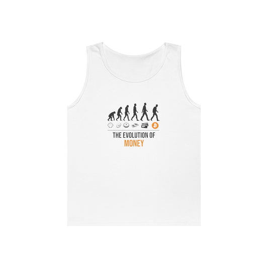 The Evolution of Money Tank Top (front design) – Crypto Vault Shirt