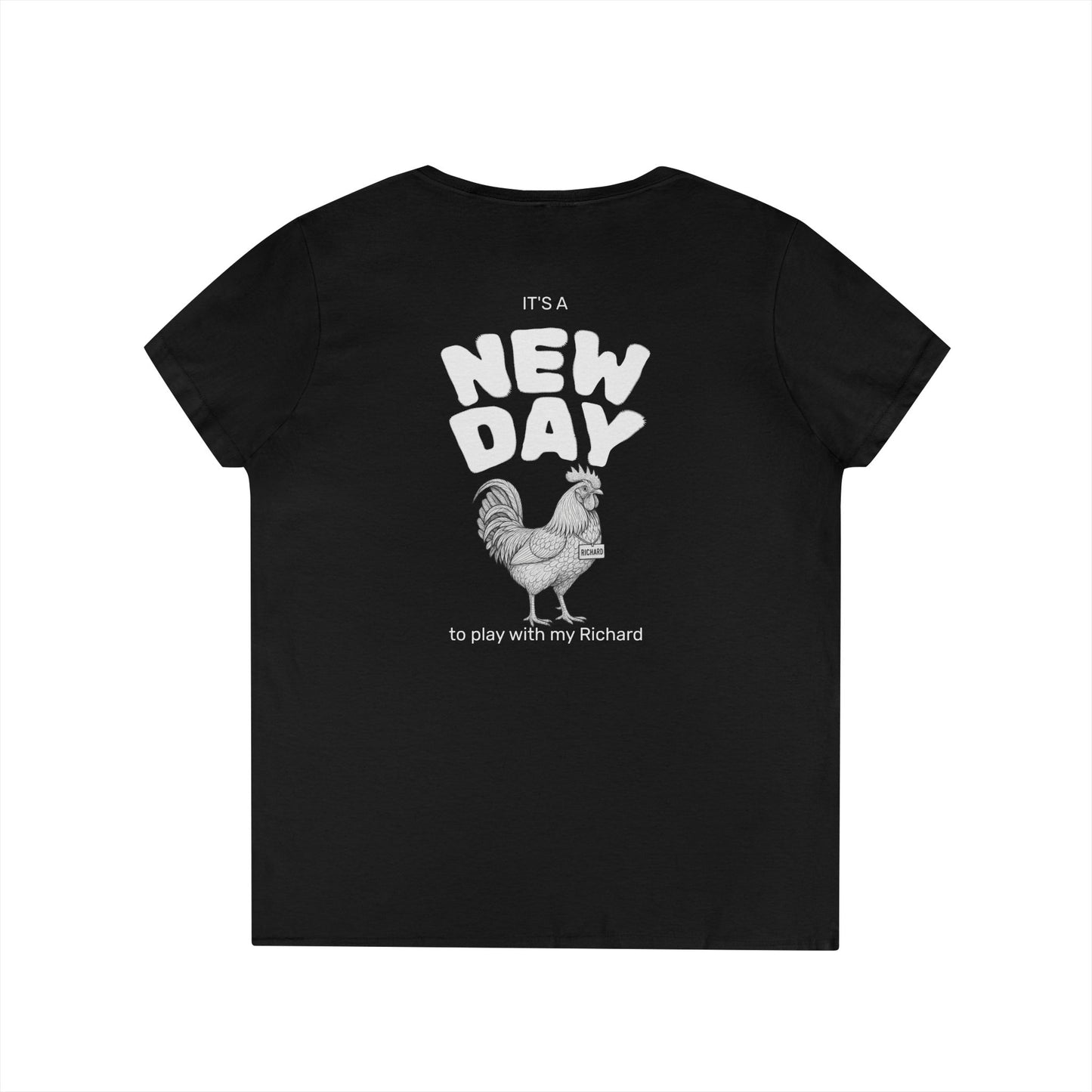 Richard V-Neck Tee (front logo + back design) – Meme Apparel
