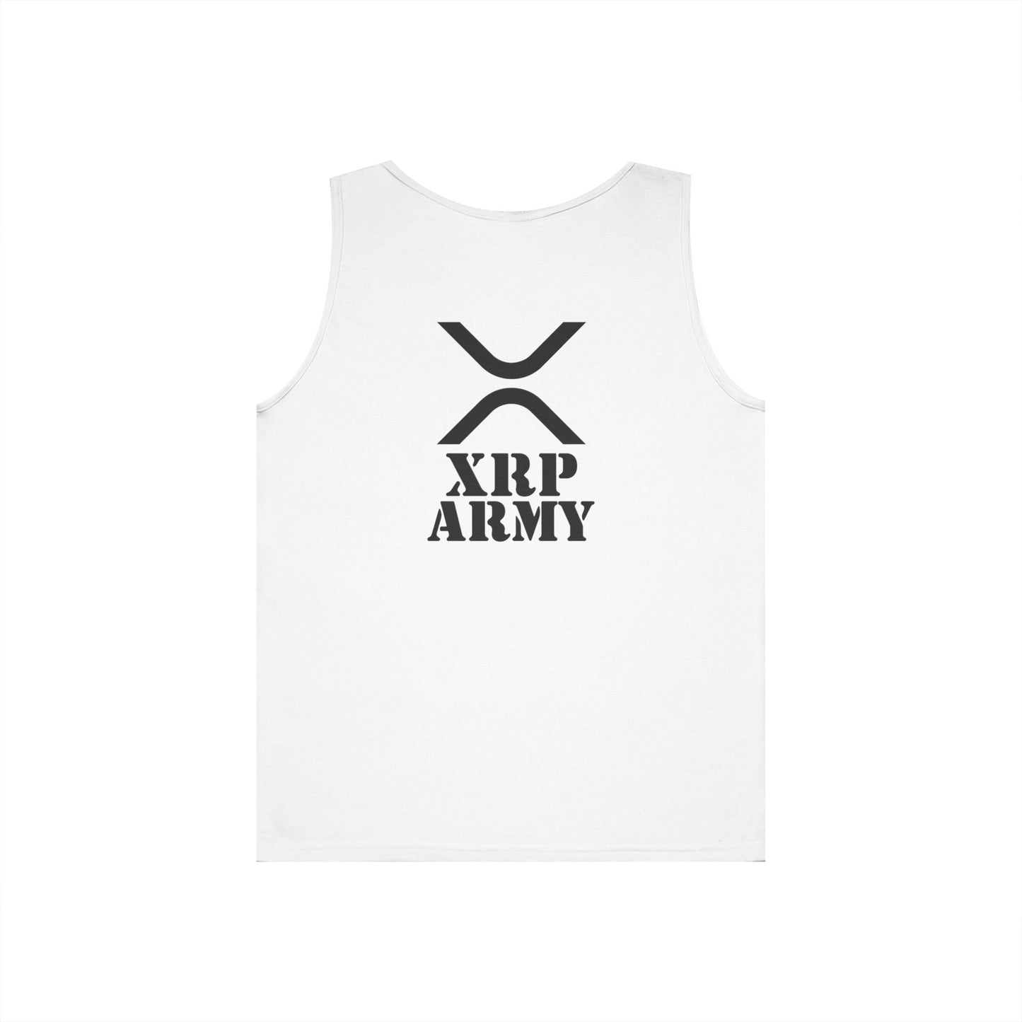 XRP Army Tank Top (front logo + back design) – Crypto Vault Shirt