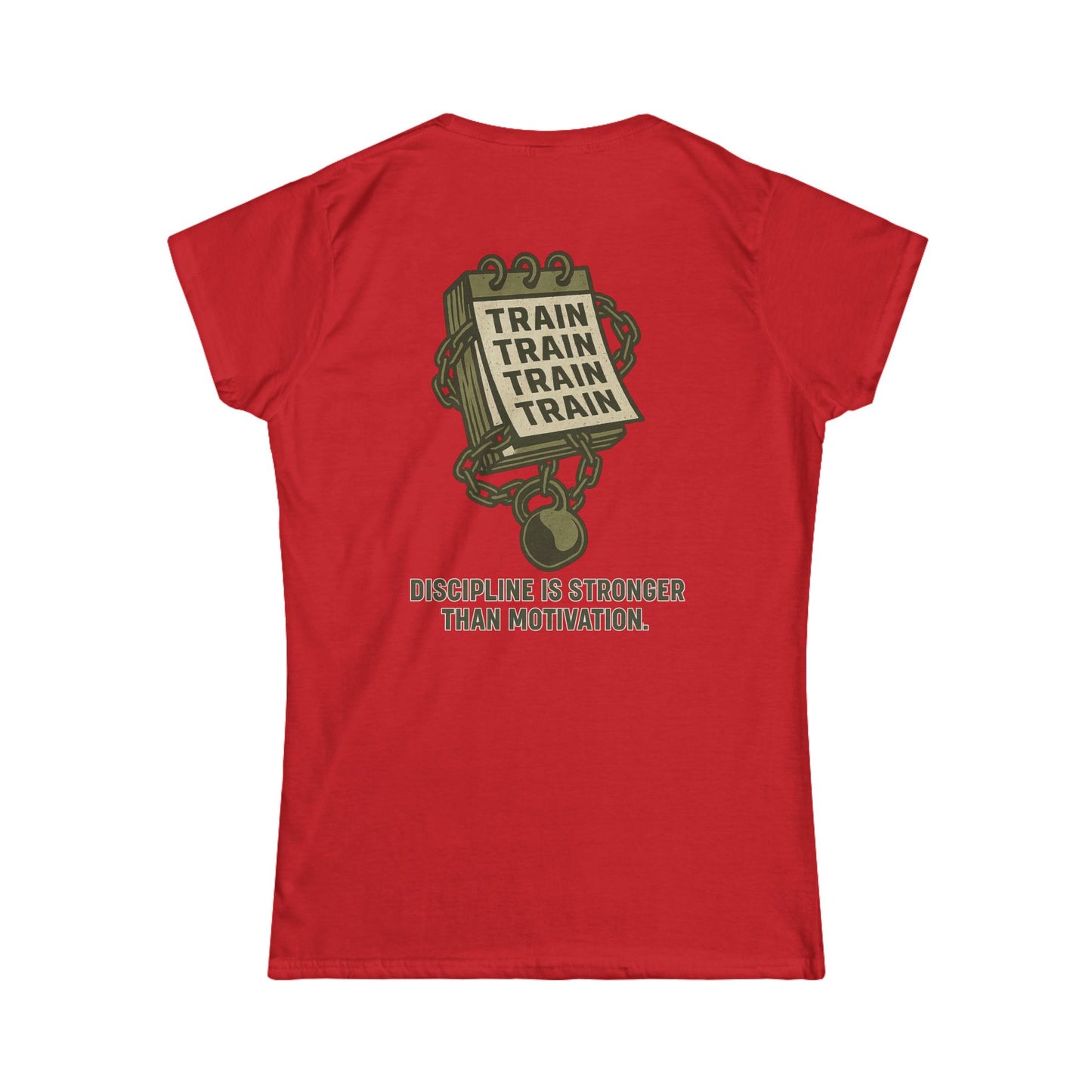 Train, Train, Train Women's Tee (front logo + back design) – Gym Apparel
