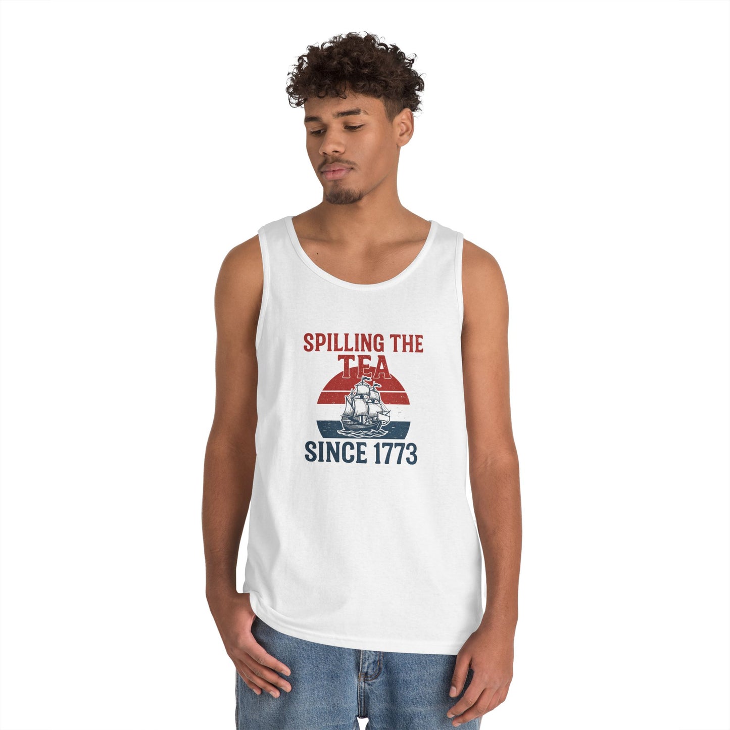 Spillin’ the Tea Since 1773 Tank Top (front design) – American Pride Shirt