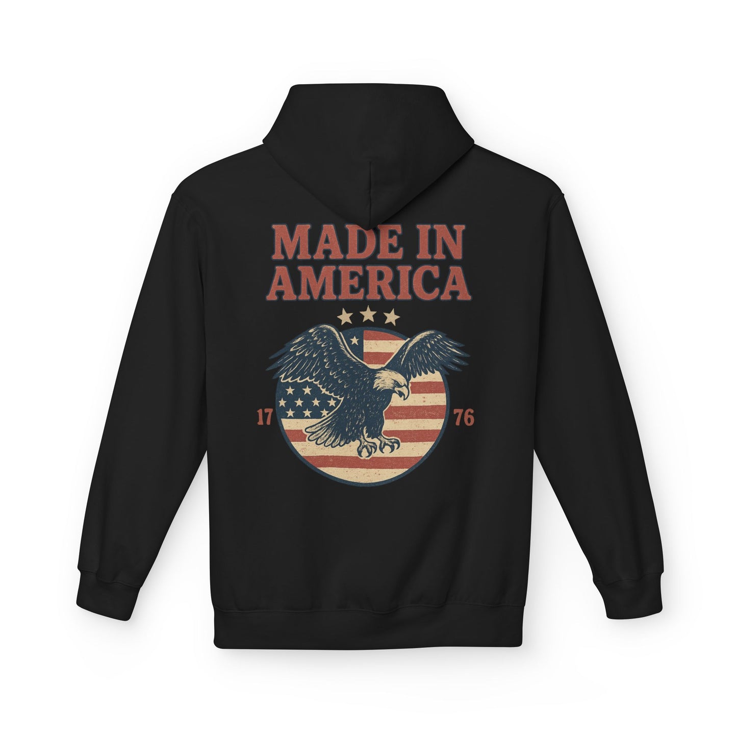 Made in America Hoodie (front logo + back design) – American Pride Pullover