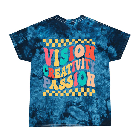 Vision Creativity Passion Tie-Dye Tee (front logo + back design) – Meme Culture Shirt