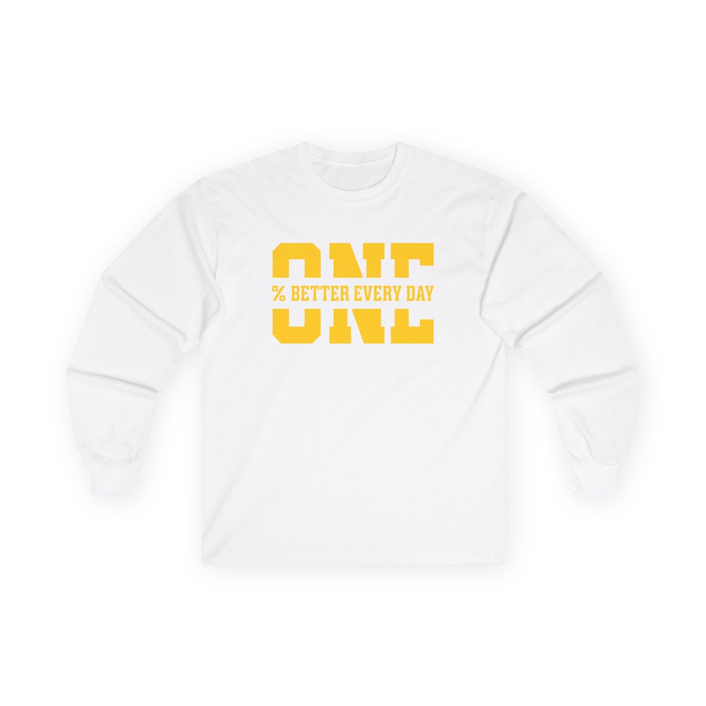 1% Better Every Day Long Sleeve Tee (front design) – Discipline Club Shirt