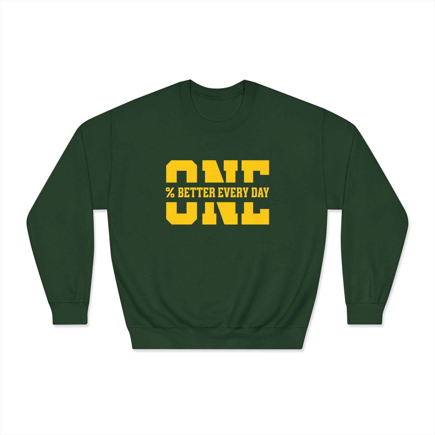 1% Better Every Day Crewneck Sweatshirt (front design) – Discipline Club Pullover